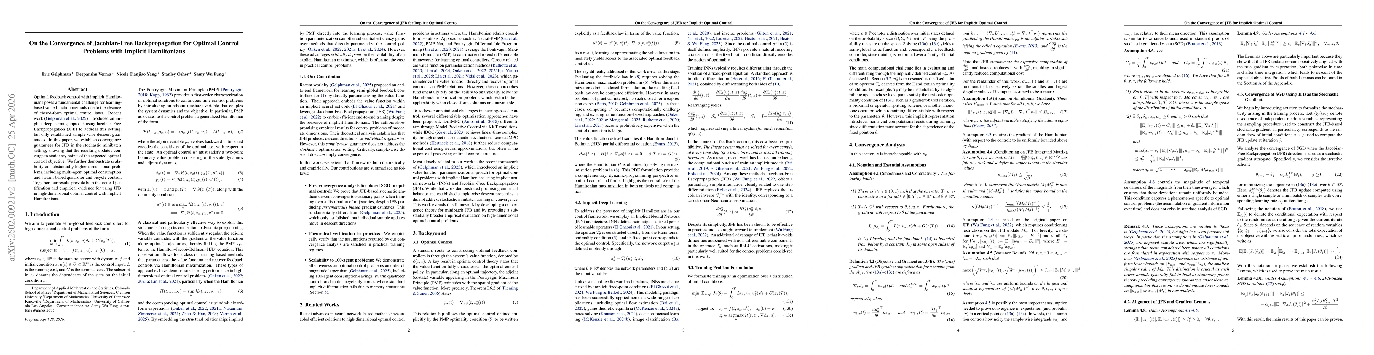 Thumbnail for On the Convergence of Jacobian-Free Backpropagation for Optimal Control Problems with Implicit Hamiltonians