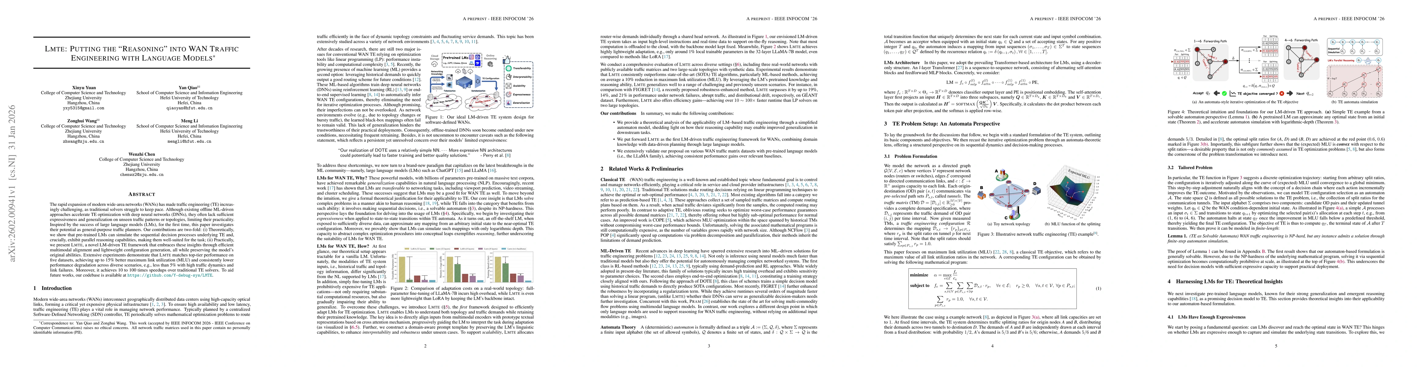 Thumbnail for LMTE: Putting the "Reasoning" into WAN Traffic Engineering with Language Models