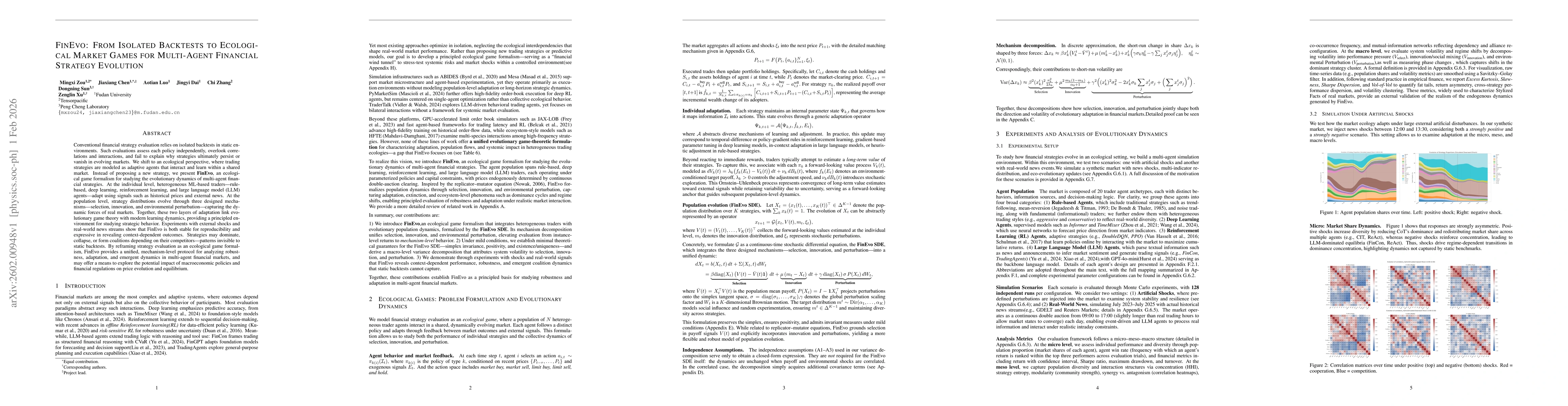 Thumbnail for FinEvo: From Isolated Backtests to Ecological Market Games for Multi-Agent Financial Strategy Evolution