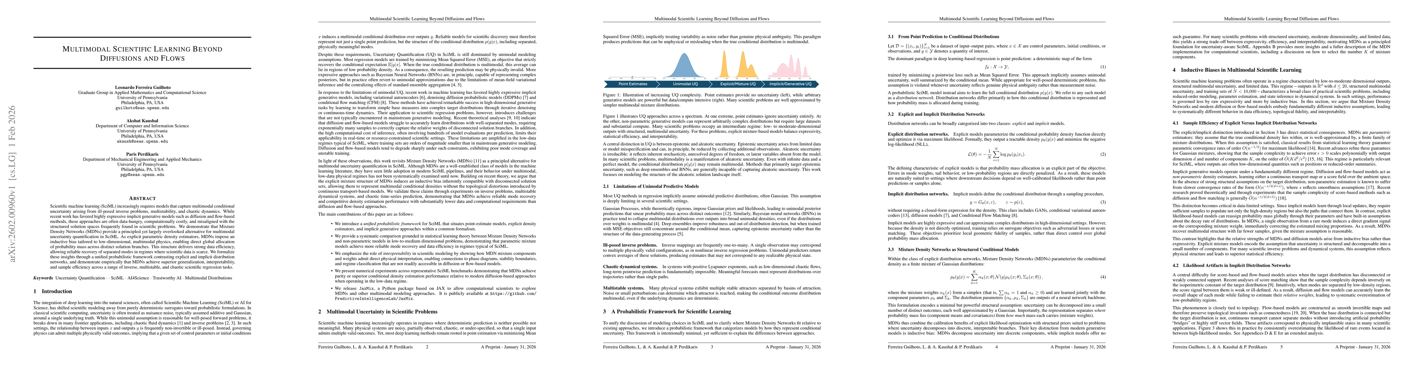 Thumbnail for Multimodal Scientific Learning Beyond Diffusions and Flows