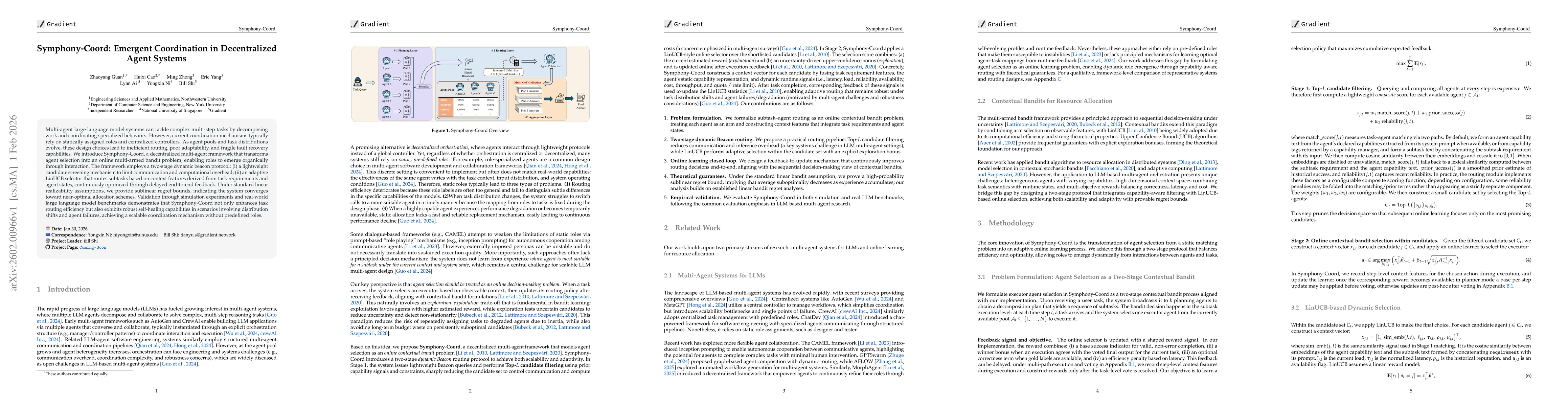 Thumbnail for Symphony-Coord: Emergent Coordination in Decentralized Agent Systems