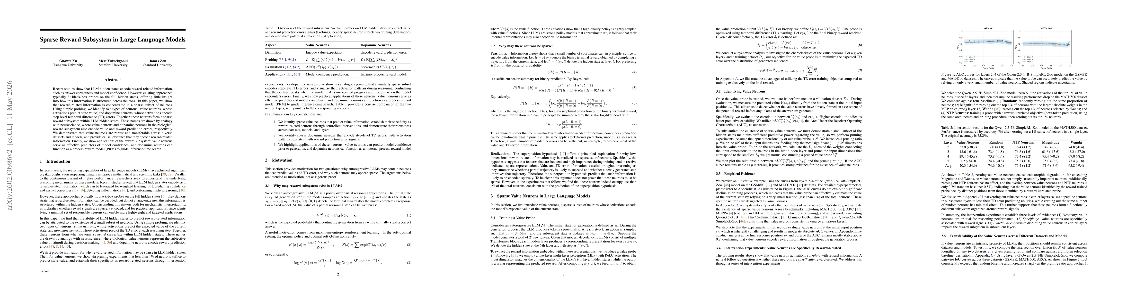 Thumbnail for Sparse Reward Subsystem in Large Language Models