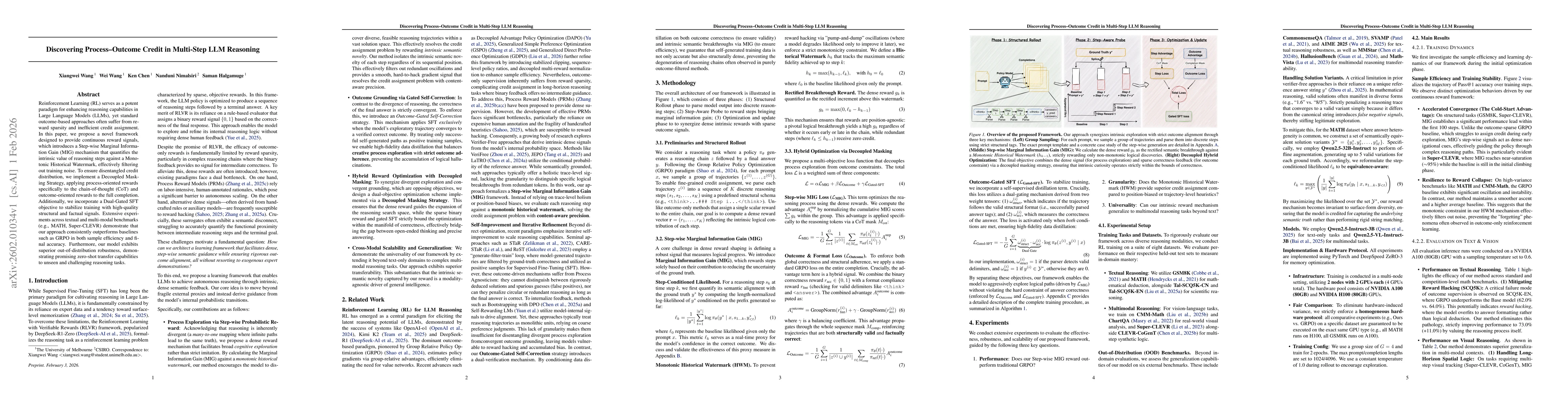 Thumbnail for Discovering Process-Outcome Credit in Multi-Step LLM Reasoning