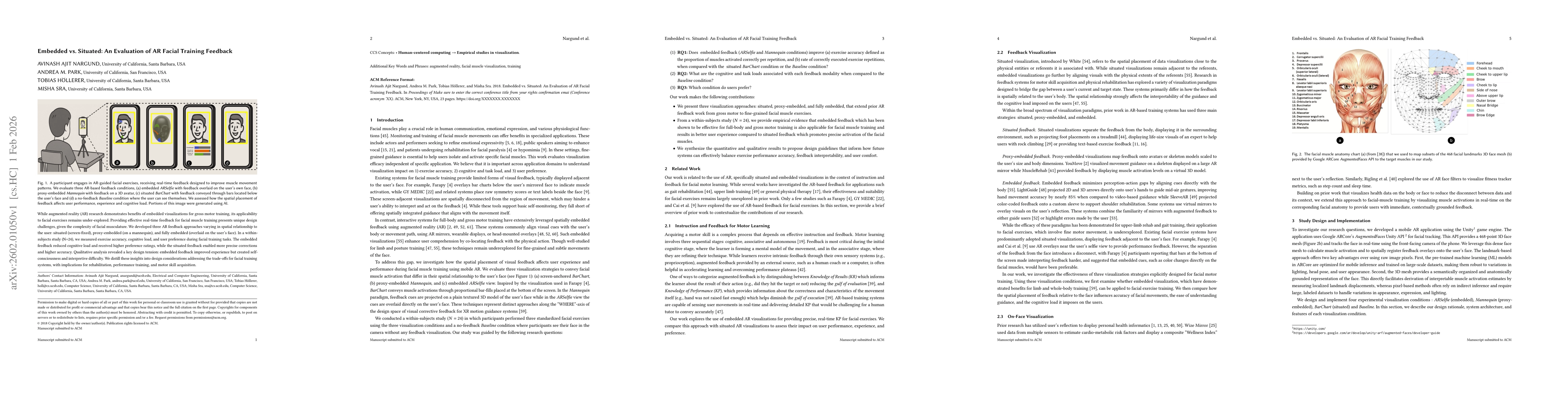 Thumbnail for Embedded vs. Situated: An Evaluation of AR Facial Training Feedback