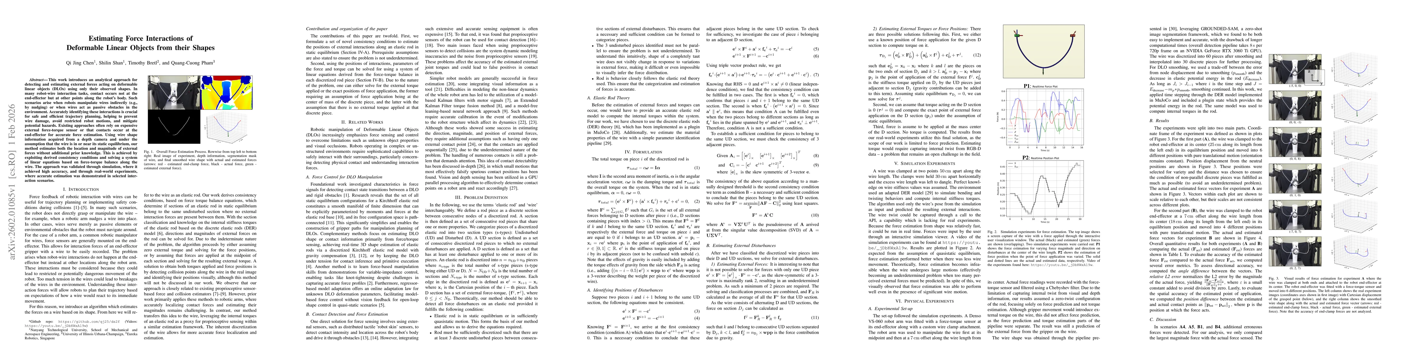 Thumbnail for Estimating Force Interactions of Deformable Linear Objects from their Shapes