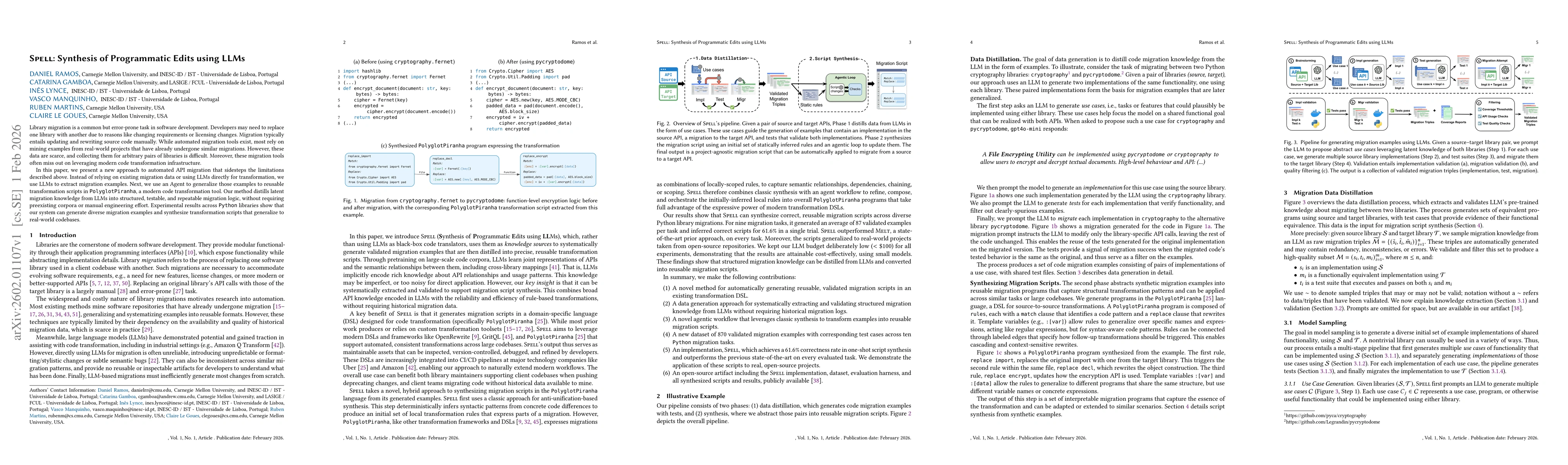 Thumbnail for SPELL: Synthesis of Programmatic Edits using LLMs