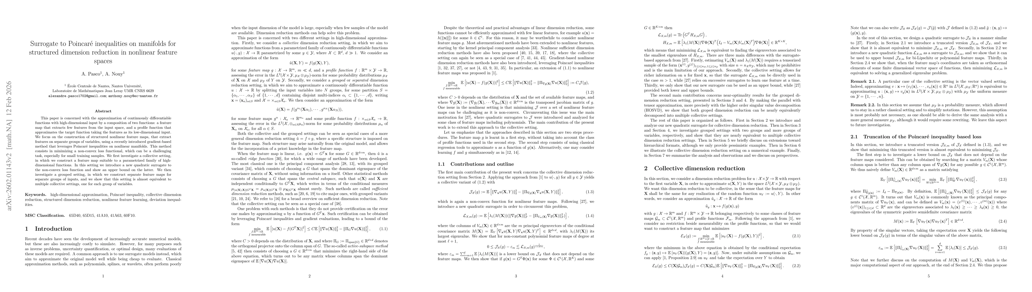 Thumbnail for Surrogate to Poincaré inequalities on manifolds for structured dimension reduction in nonlinear feature spaces