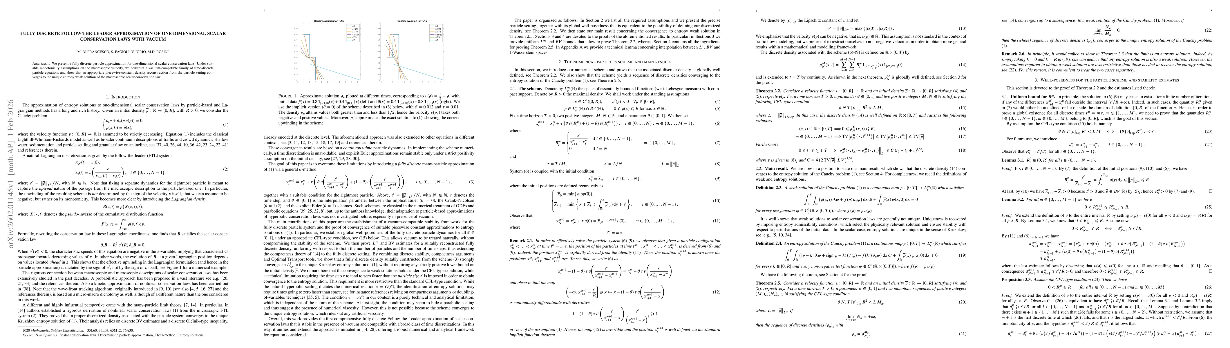 Thumbnail for Fully discrete follow-the-leader approximation of one-dimensional scalar conservation laws with vacuum