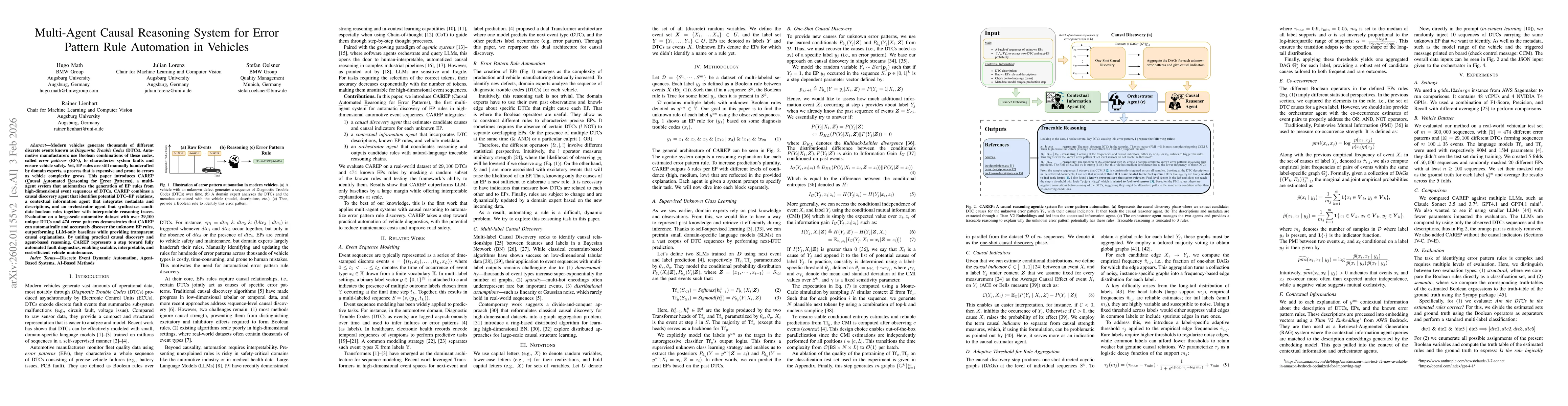 Thumbnail for Multi-Agent Causal Reasoning System for Error Pattern Rule Automation in Vehicles
