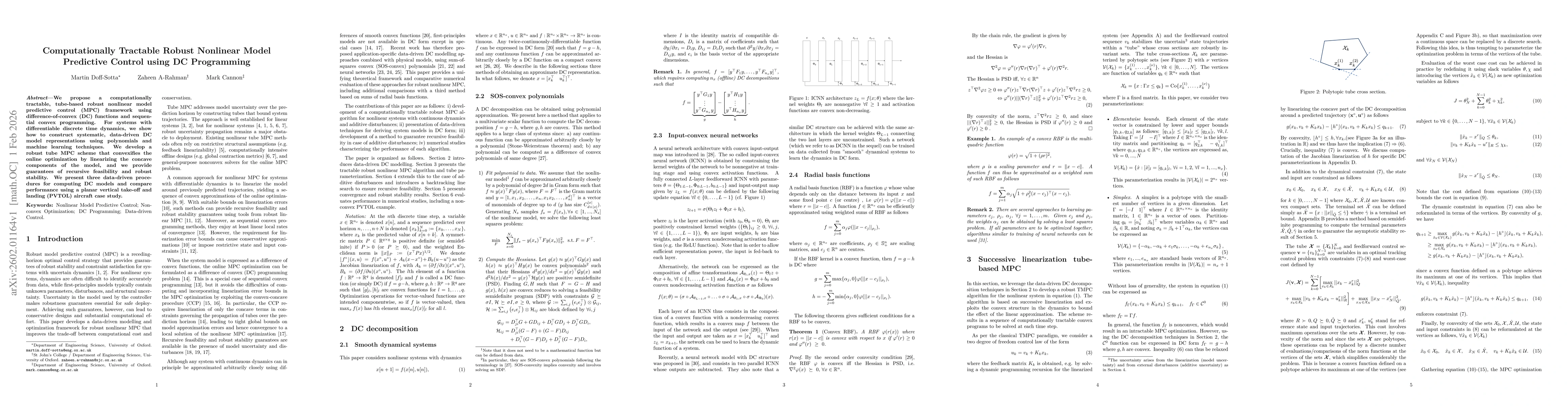 Thumbnail for Computationally Tractable Robust Nonlinear Model Predictive Control using DC Programming