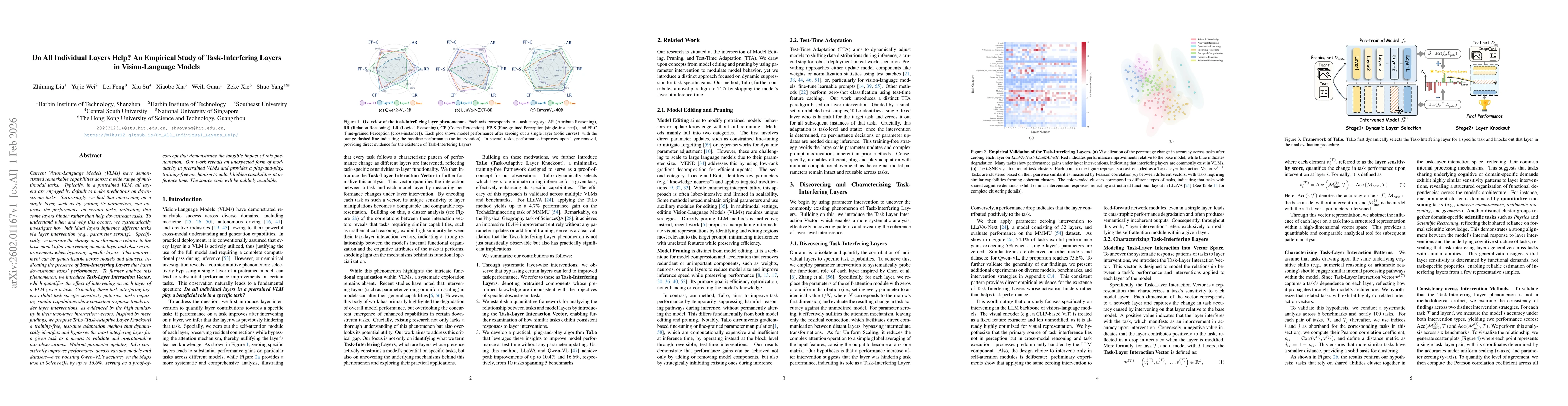 Thumbnail for Do All Individual Layers Help? An Empirical Study of Task-Interfering Layers in Vision-Language Models
