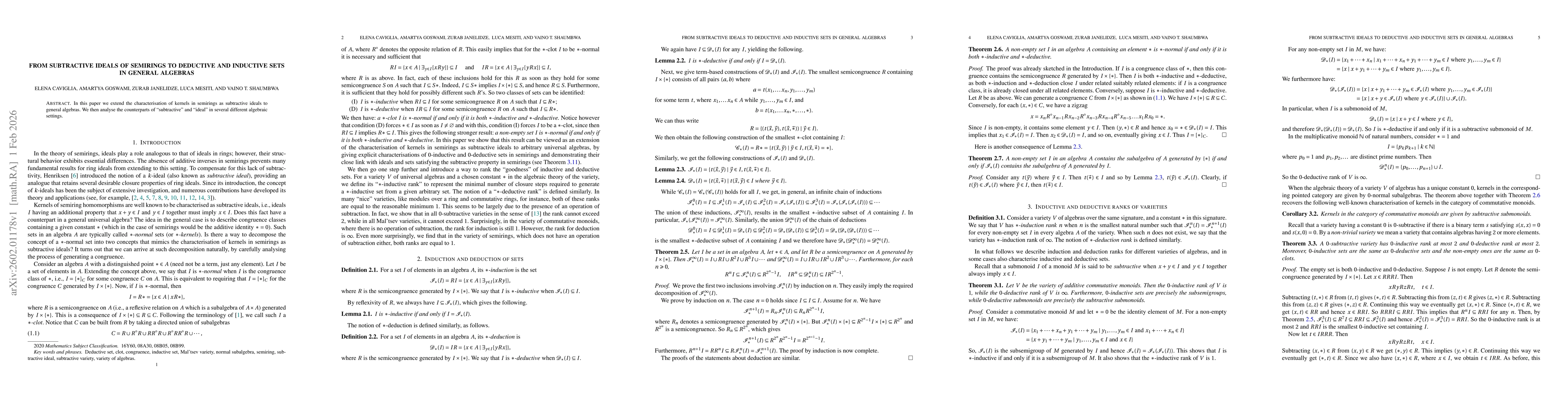 Thumbnail for From subtractive ideals of semirings to deductive and inductive sets in general algebras