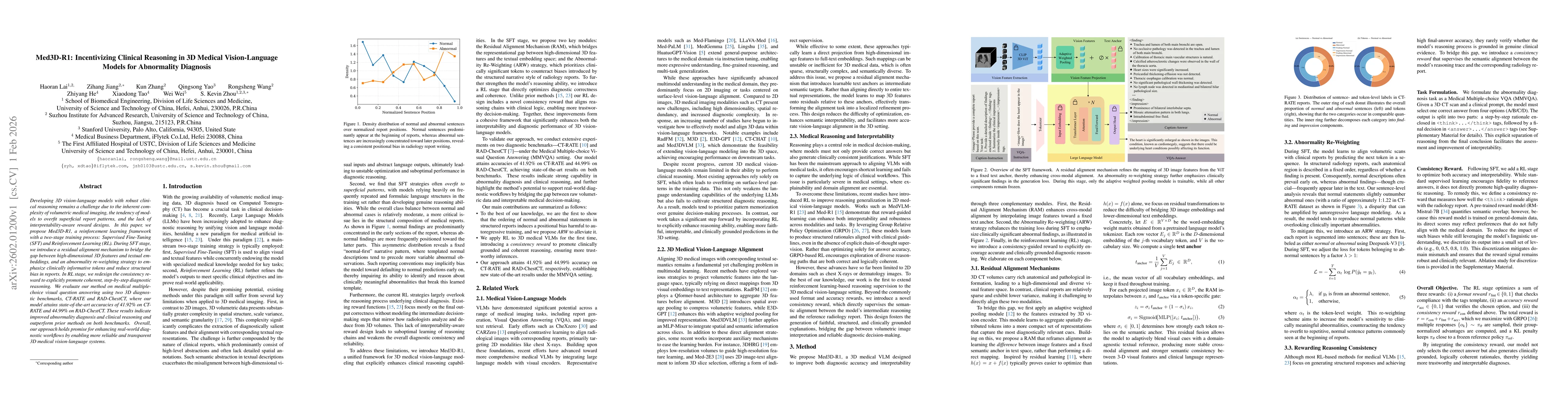 Thumbnail for Med3D-R1: Incentivizing Clinical Reasoning in 3D Medical Vision-Language Models for Abnormality Diagnosis