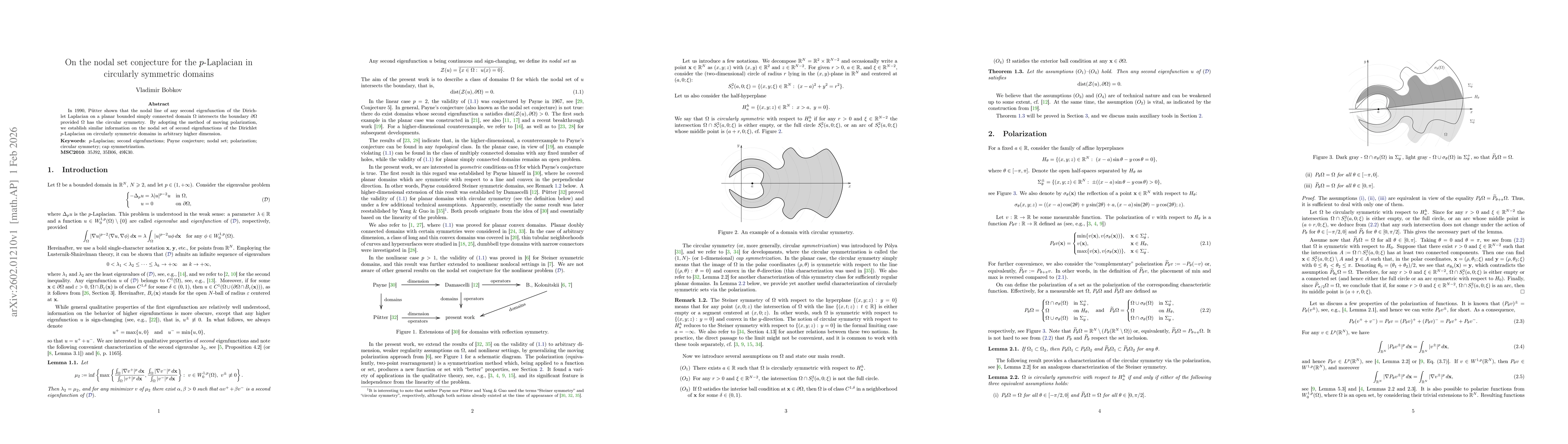 Thumbnail for On the nodal set conjecture for the $p$-Laplacian in circularly symmetric domains