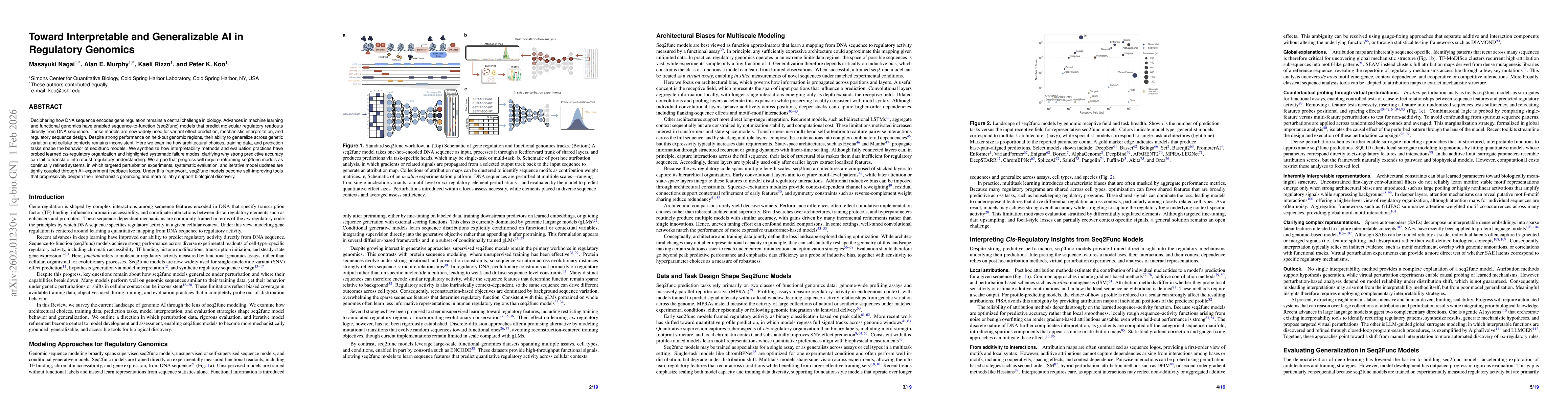 Thumbnail for Toward Interpretable and Generalizable AI in Regulatory Genomics