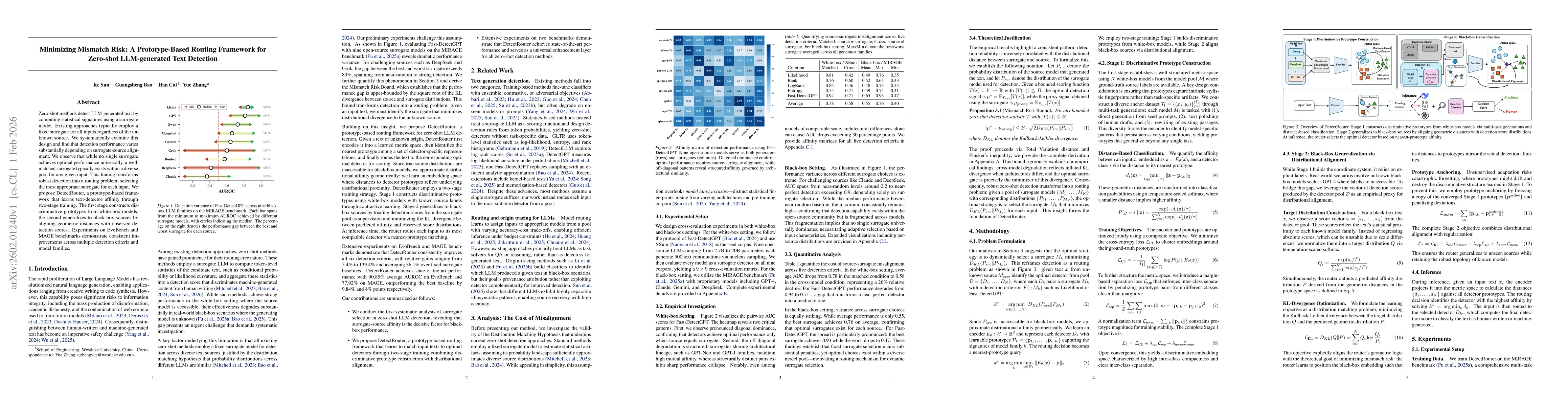 Thumbnail for Minimizing Mismatch Risk: A Prototype-Based Routing Framework for Zero-shot LLM-generated Text Detection