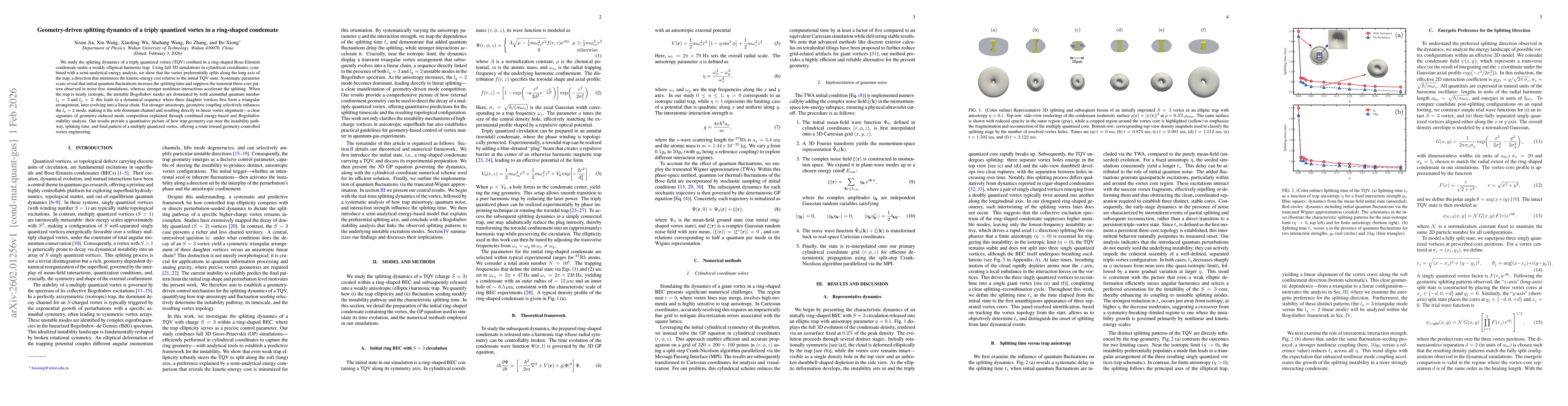 Thumbnail for Geometry-driven splitting dynamics of a triply quantized vortex in a ring-shaped condensate