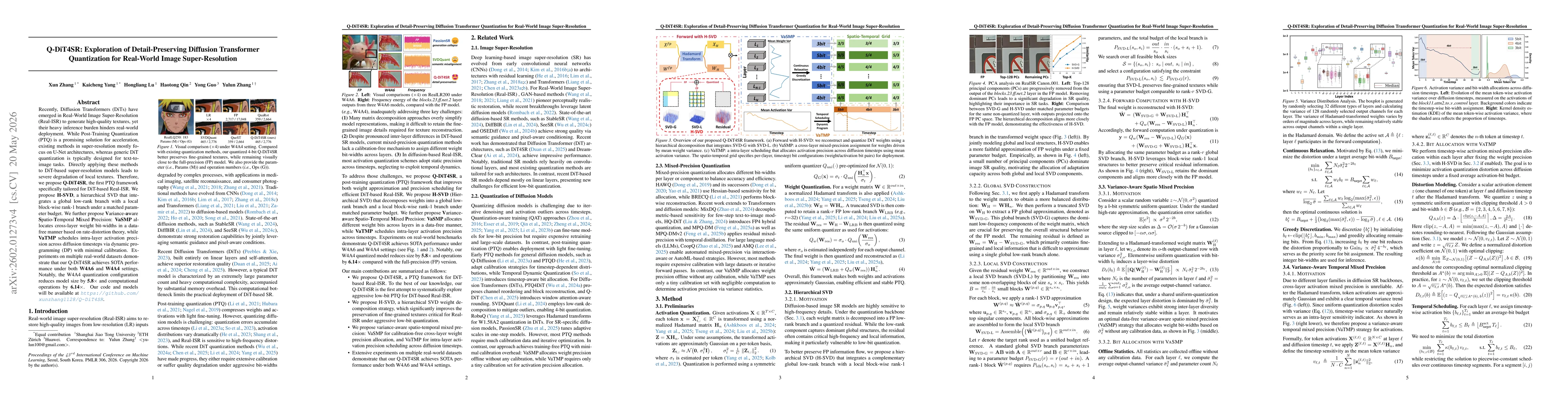 Thumbnail for Q-DiT4SR: Exploration of Detail-Preserving Diffusion Transformer Quantization for Real-World Image Super-Resolution