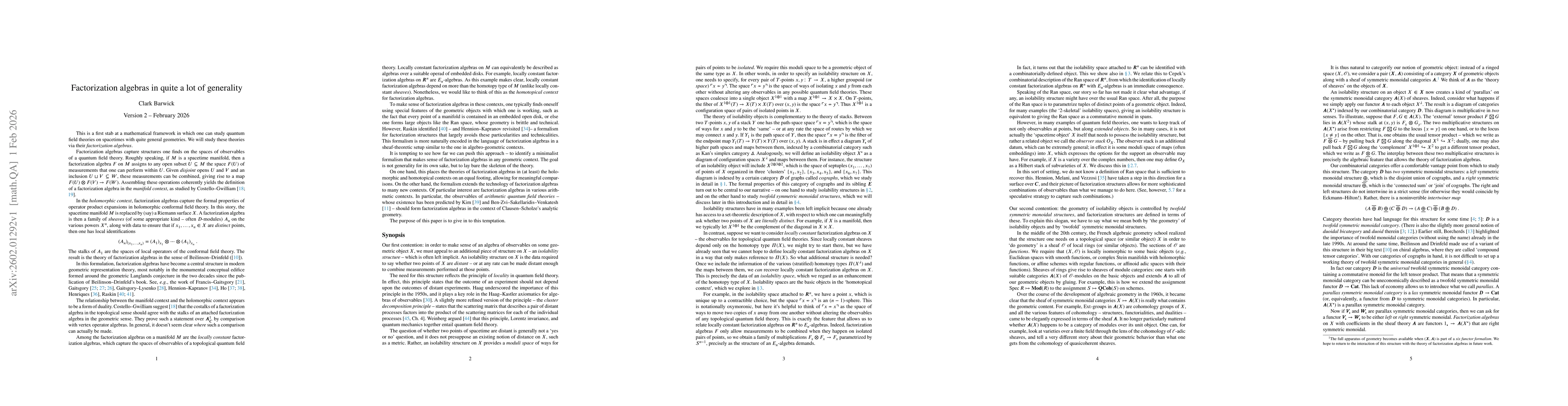 Thumbnail for Factorization algebras in quite a lot of generality