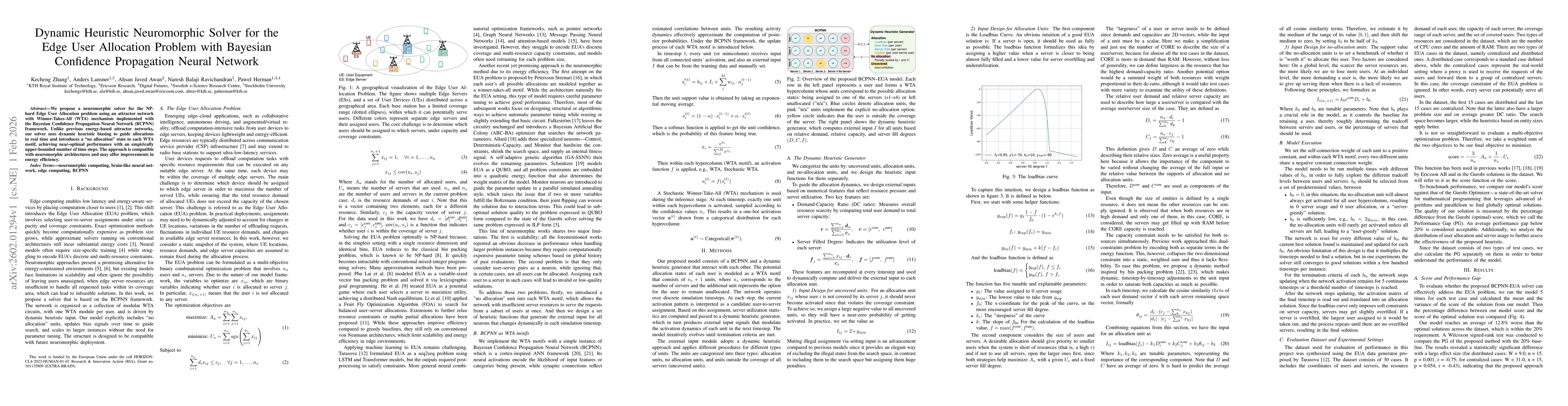 Thumbnail for Dynamic Heuristic Neuromorphic Solver for the Edge User Allocation Problem with Bayesian Confidence Propagation Neural Network