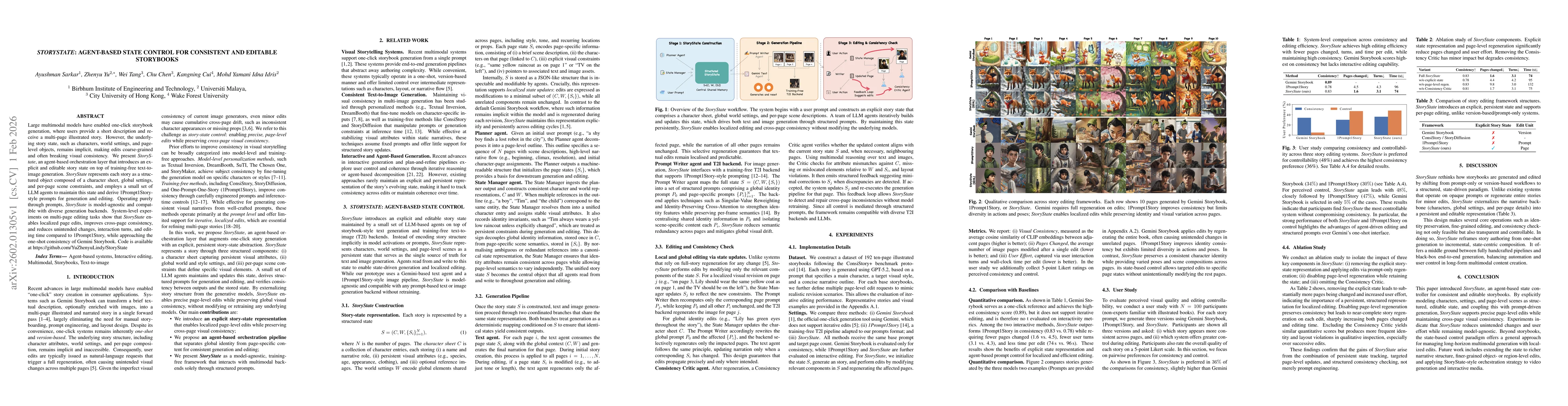 Thumbnail for StoryState: Agent-Based State Control for Consistent and Editable Storybooks