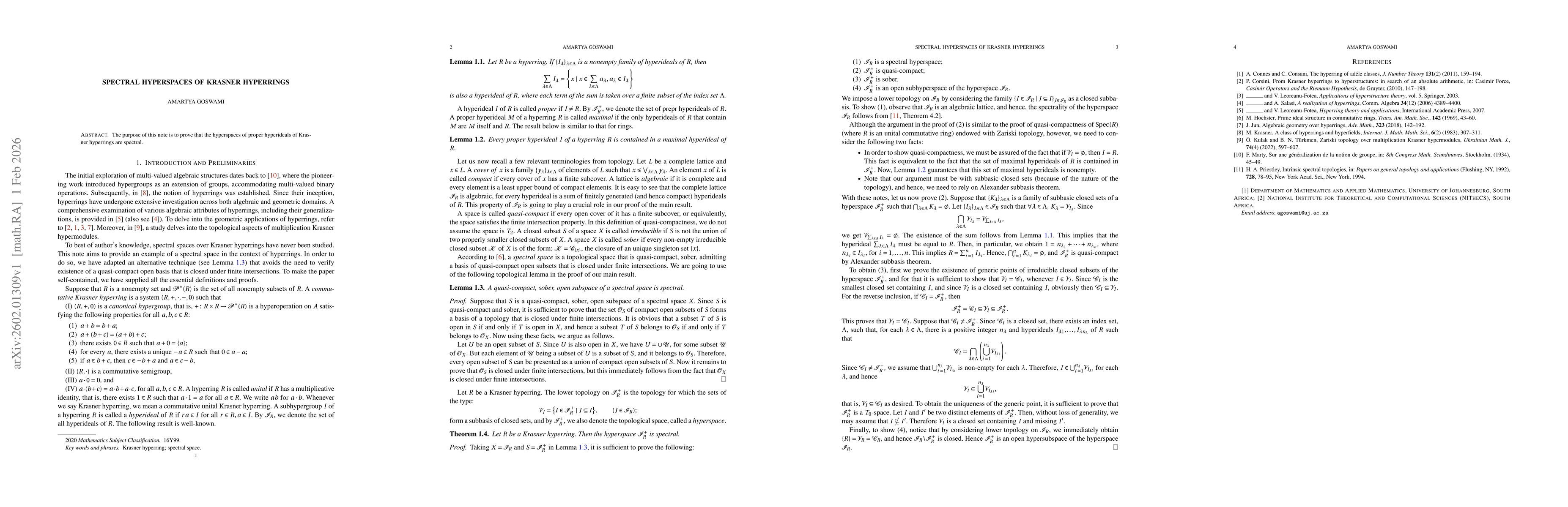 Thumbnail for Spectral hyperspaces of Krasner hyperrings