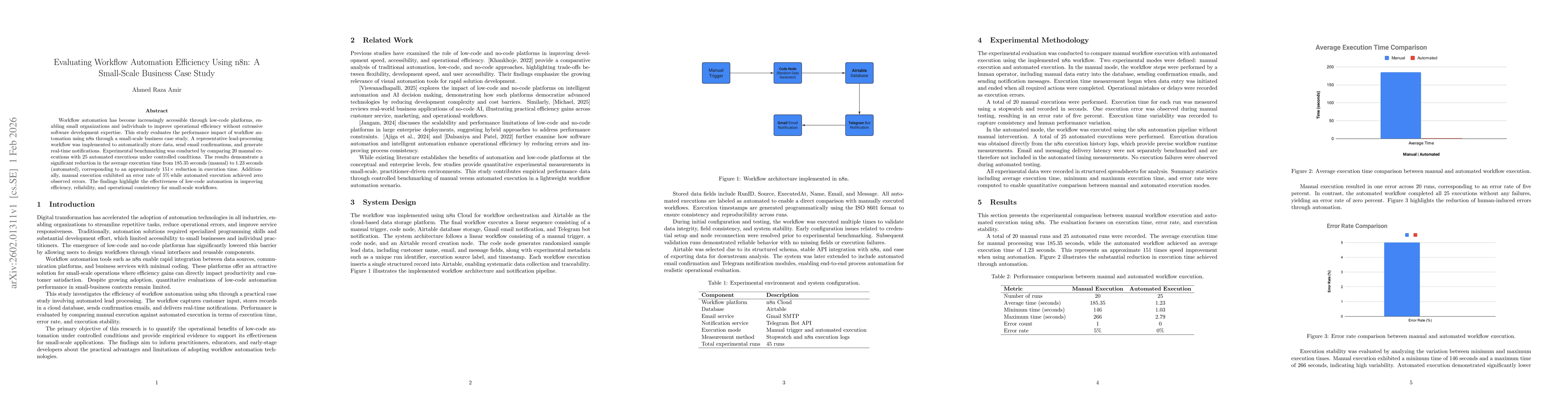Thumbnail for Evaluating Workflow Automation Efficiency Using n8n: A Small-Scale Business Case Study