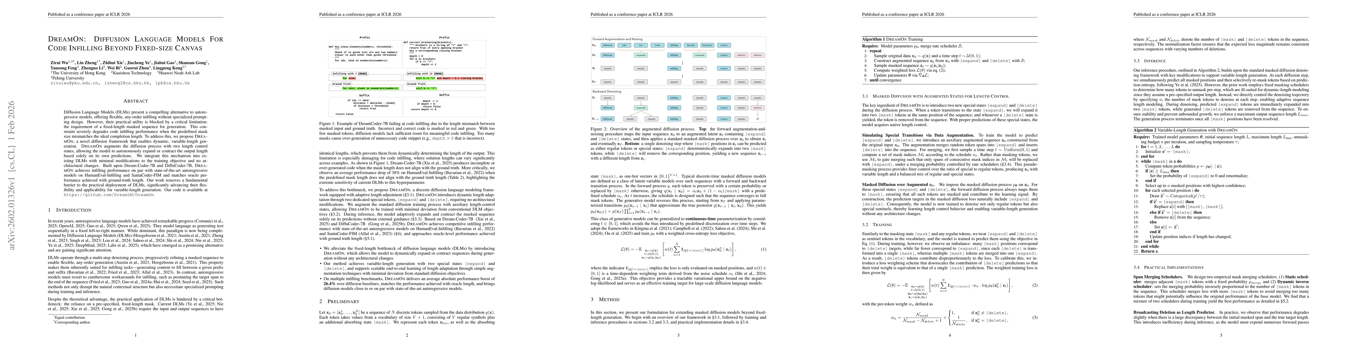 Thumbnail for DreamOn: Diffusion Language Models For Code Infilling Beyond Fixed-size Canvas