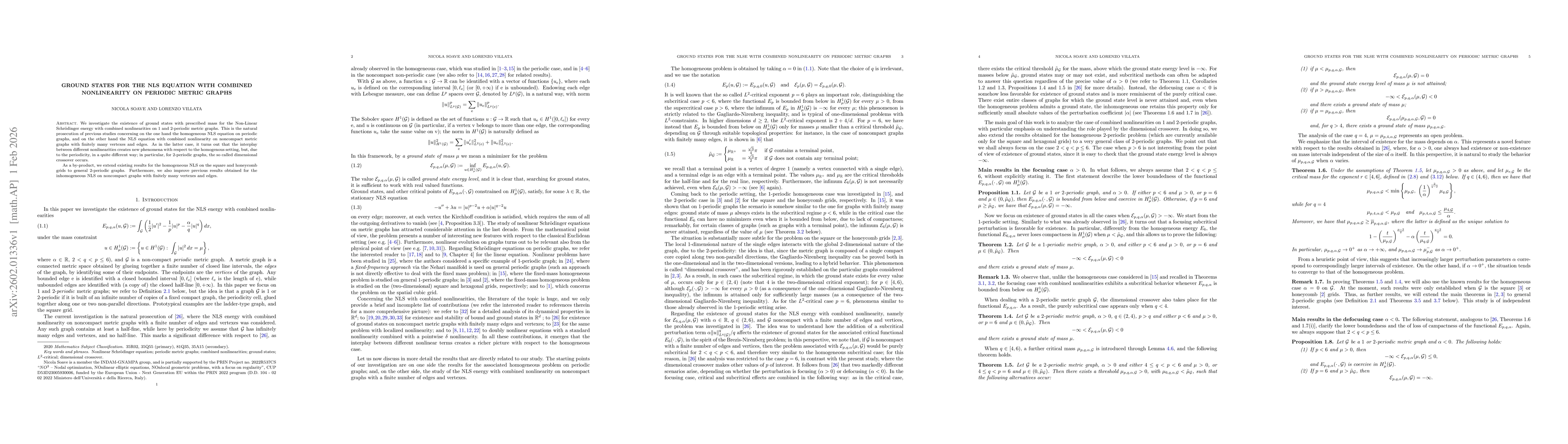 Thumbnail for Ground states for the NLS equation with combined nonlinearity on periodic metric graphs