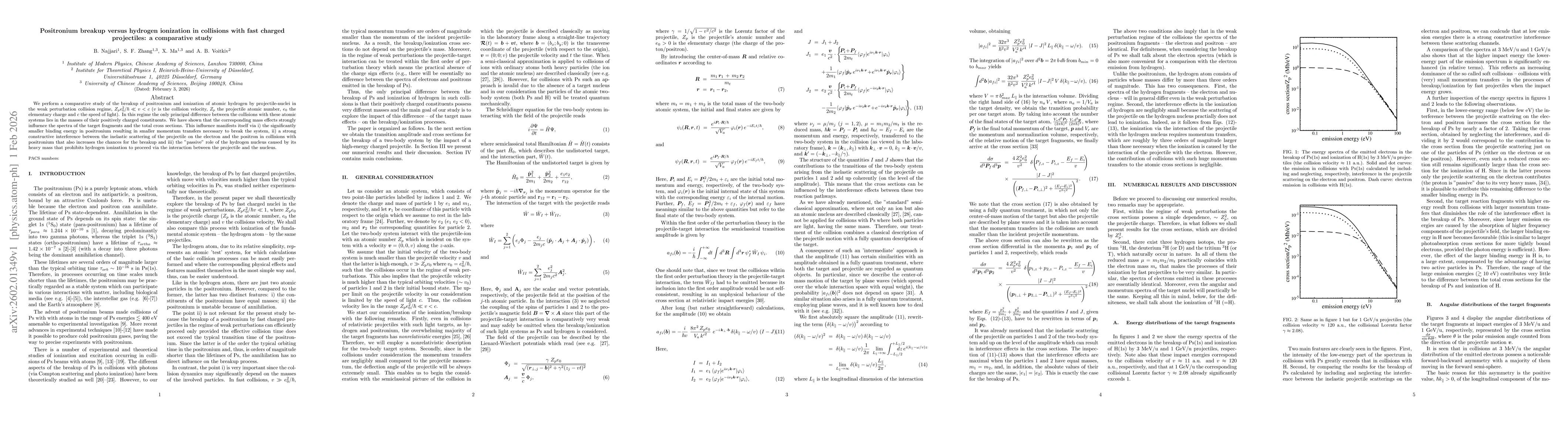 Thumbnail for Positronium breakup versus hydrogen ionization in collisions with fast charged projectiles: a comparative study
