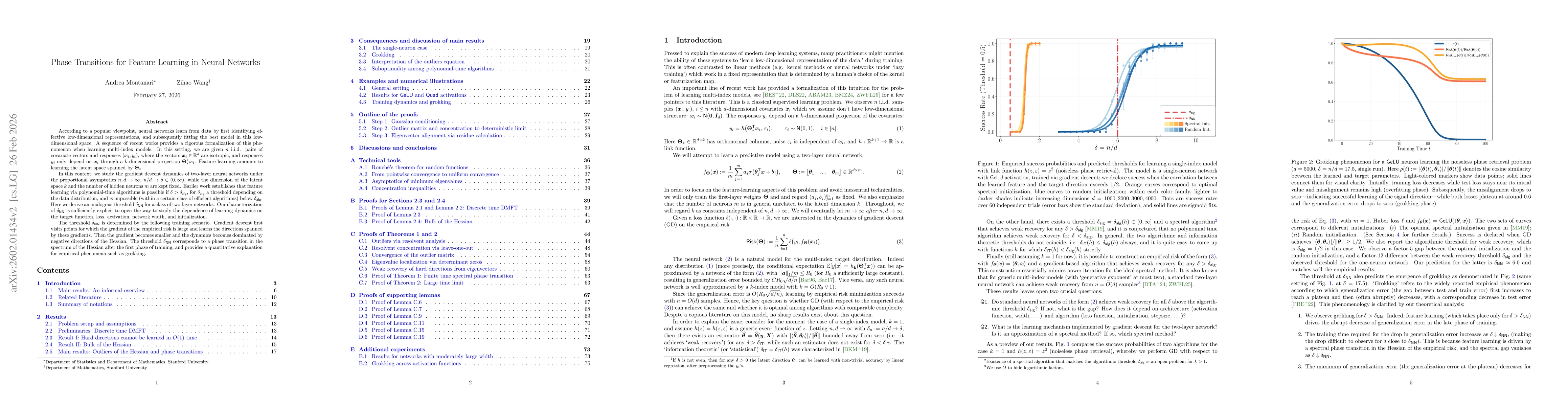 Thumbnail for Phase Transitions for Feature Learning in Neural Networks