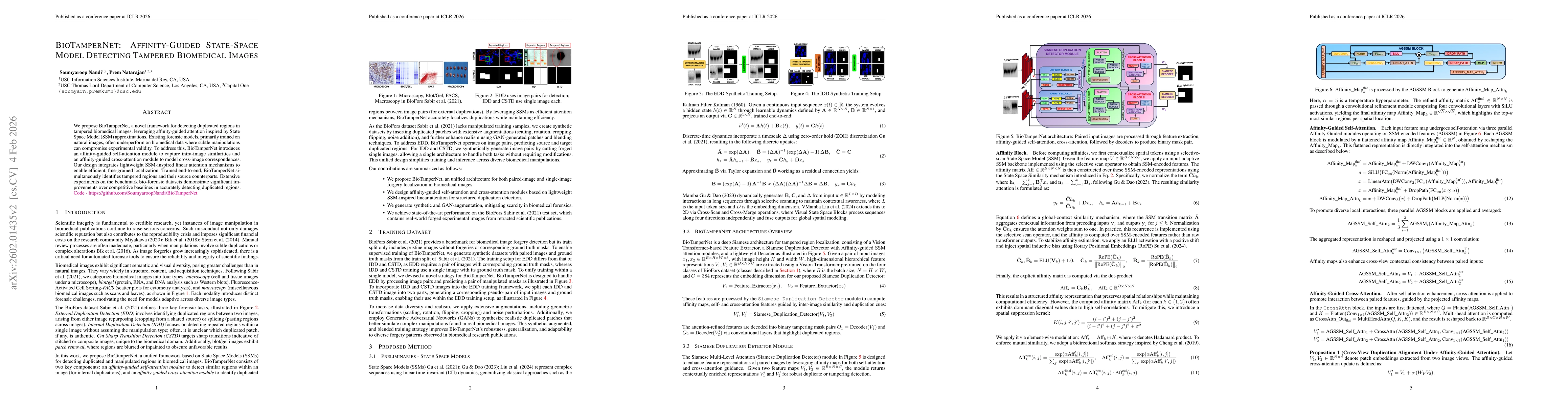 Thumbnail for BioTamperNet: Affinity-Guided State-Space Model Detecting Tampered Biomedical Images