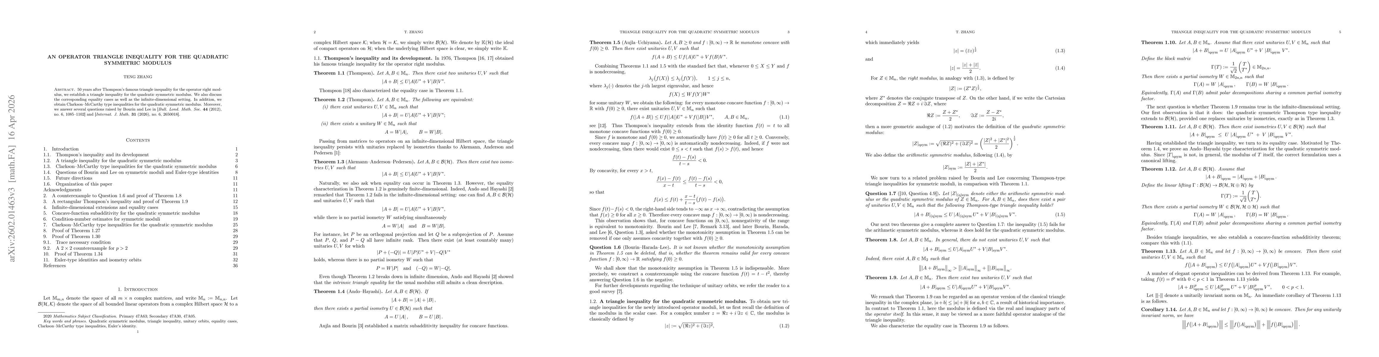 Thumbnail for On three recent questions of Bourin and Lee on quadratic symmetric modulus and Euler-operator identity