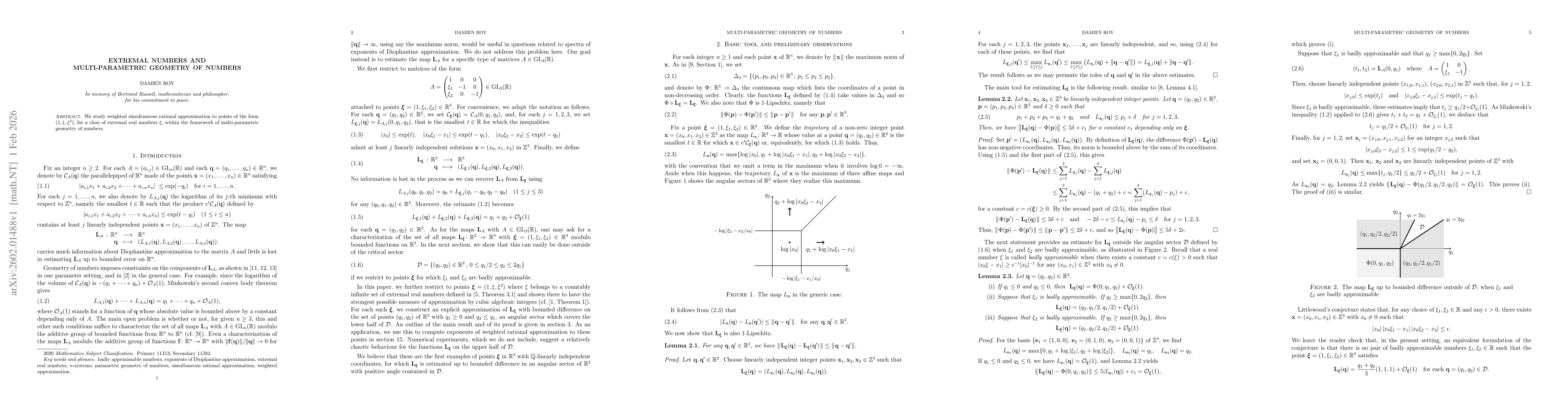 Thumbnail for Extremal numbers and multi-parametric geometry of numbers