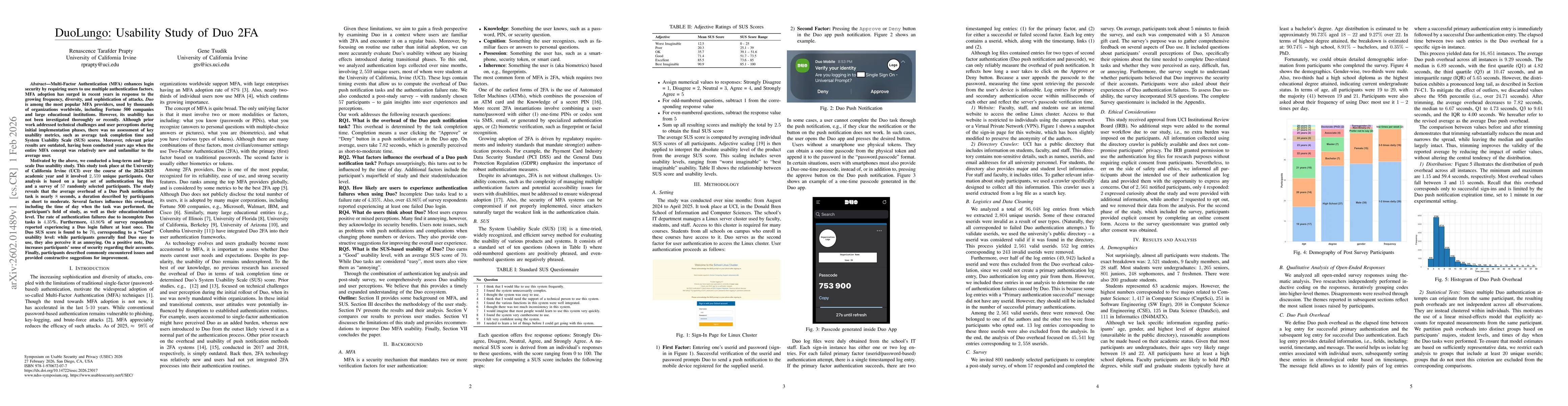 Thumbnail for DuoLungo: Usability Study of Duo 2FA