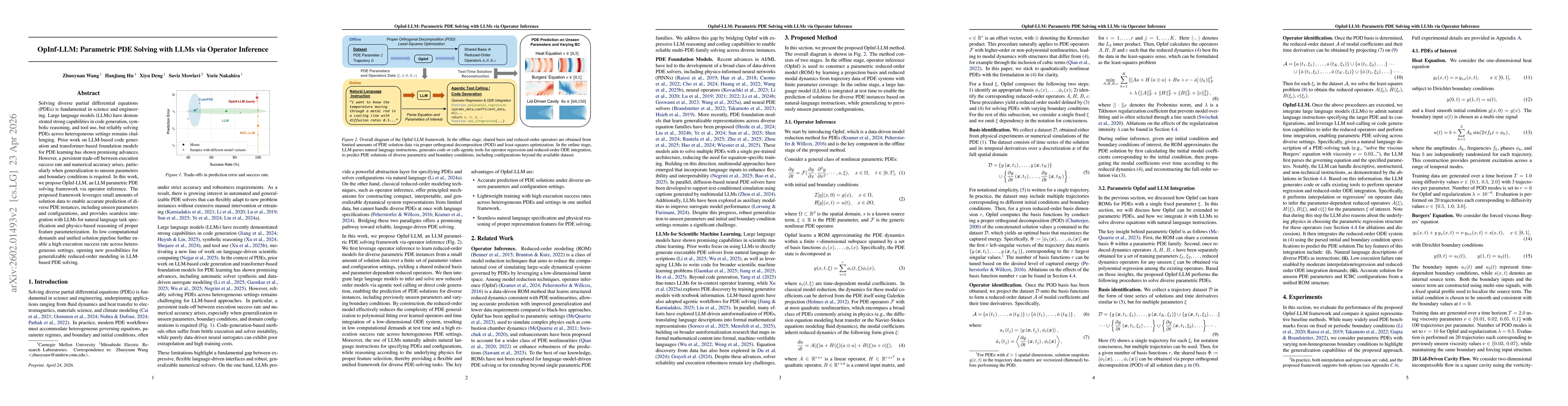 Thumbnail for OpInf-LLM: Parametric PDE Solving with LLMs via Operator Inference