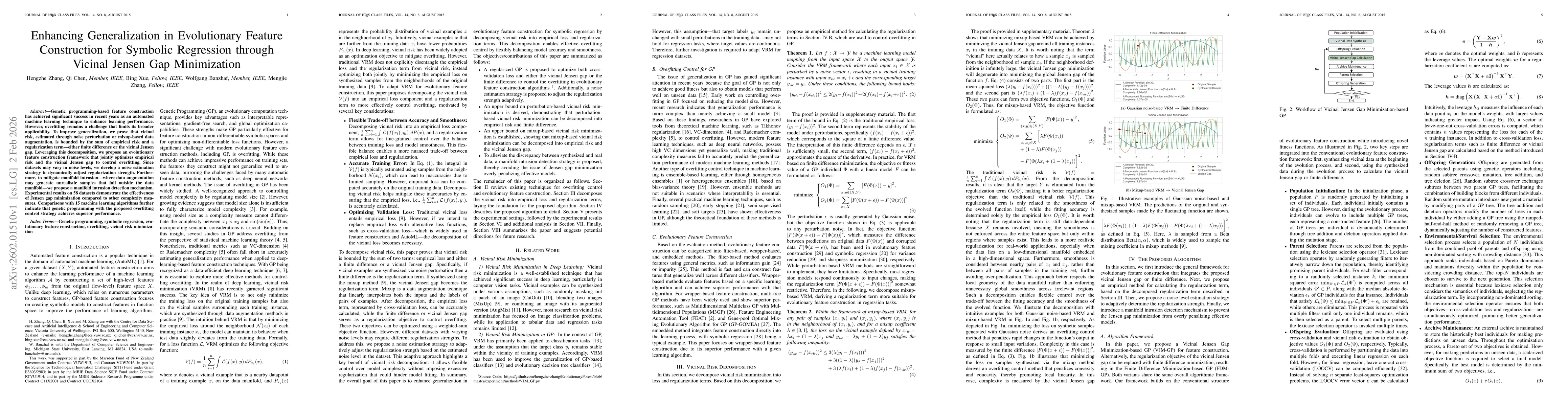 Thumbnail for Enhancing Generalization in Evolutionary Feature Construction for Symbolic Regression through Vicinal Jensen Gap Minimization