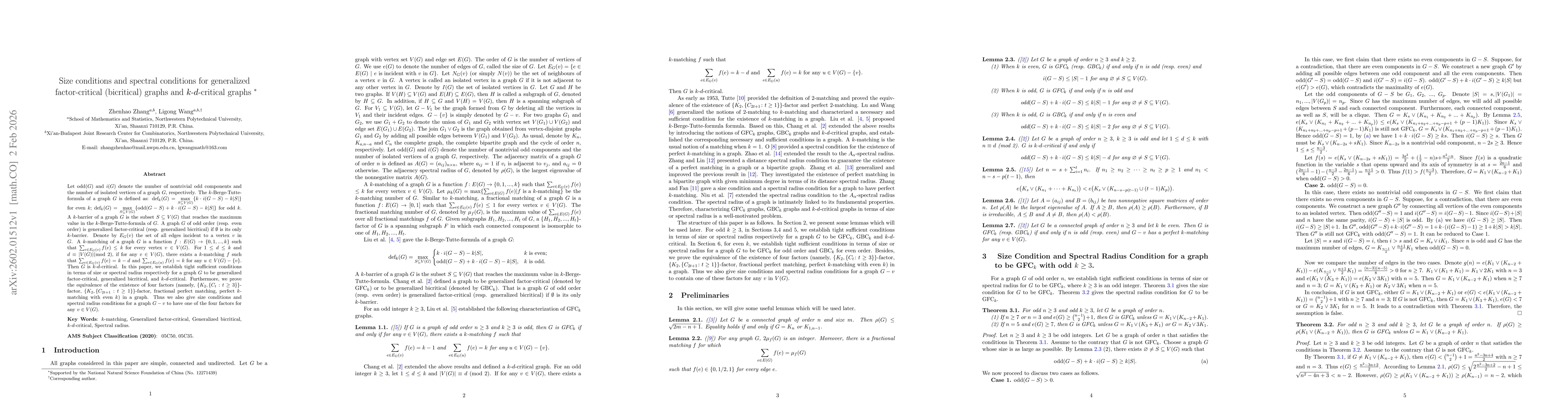 Thumbnail for Size conditions and spectral conditions for generalized factor-critical (bicritical) graphs and $k$-$d$-critical graphs