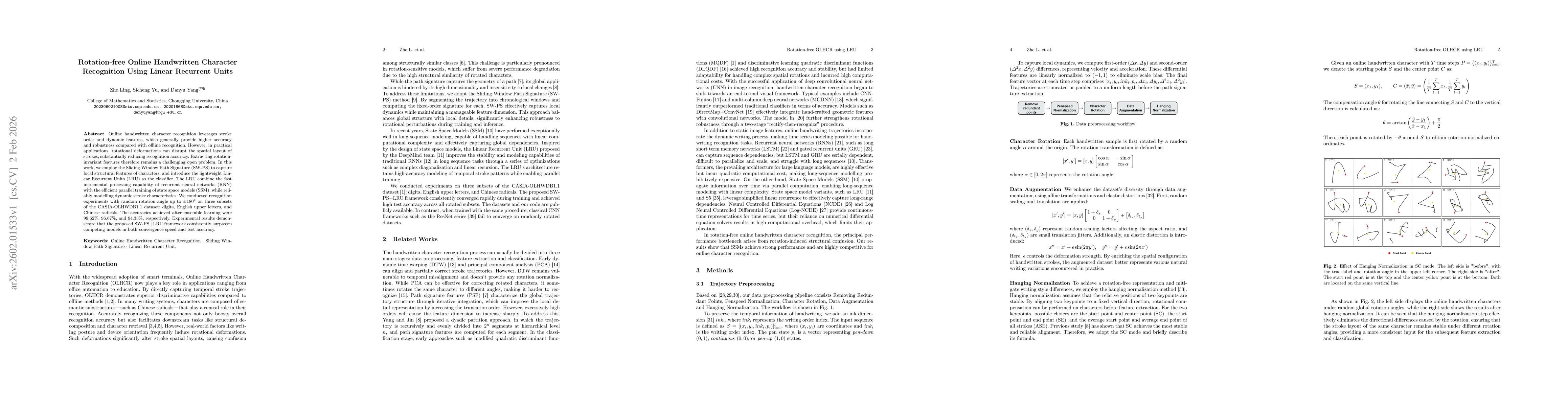 Thumbnail for Rotation-free Online Handwritten Character Recognition Using Linear Recurrent Units