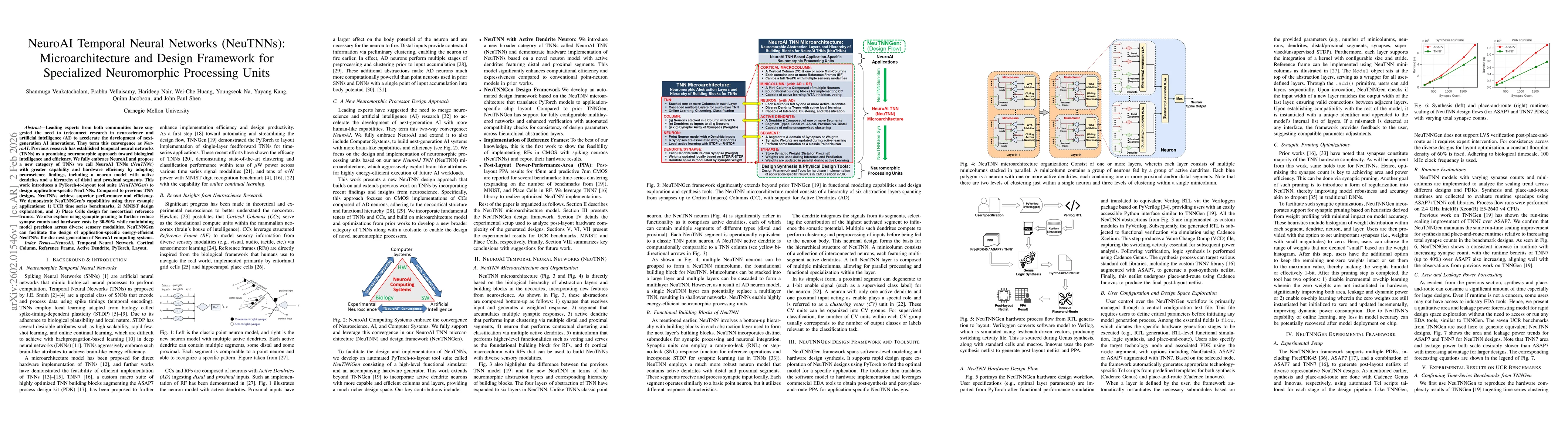 Thumbnail for NeuroAI Temporal Neural Networks (NeuTNNs): Microarchitecture and Design Framework for Specialized Neuromorphic Processing Units