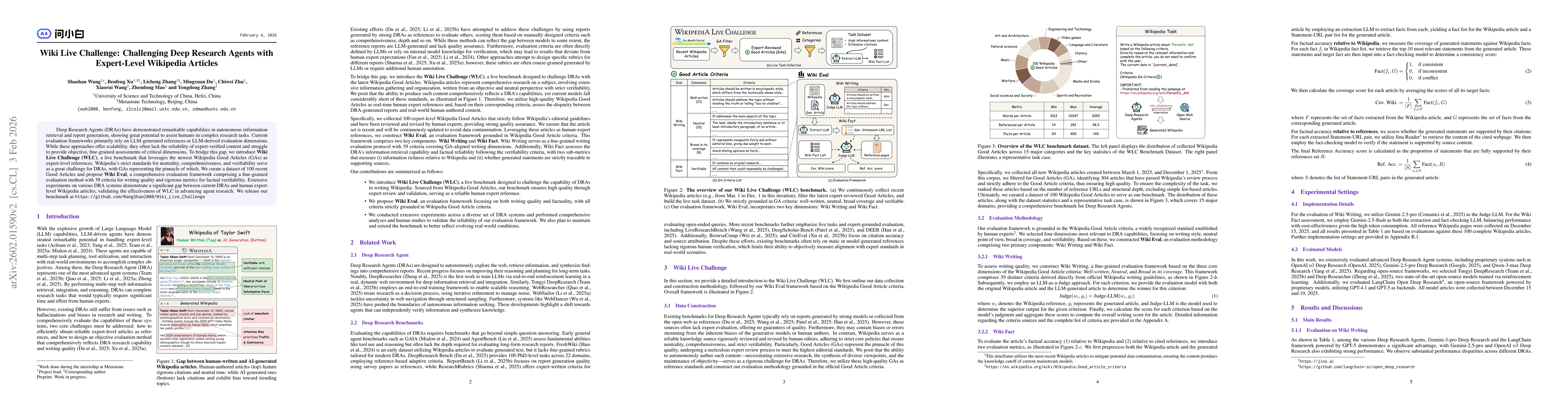 Thumbnail for Wiki Live Challenge: Challenging Deep Research Agents with Expert-Level Wikipedia Articles