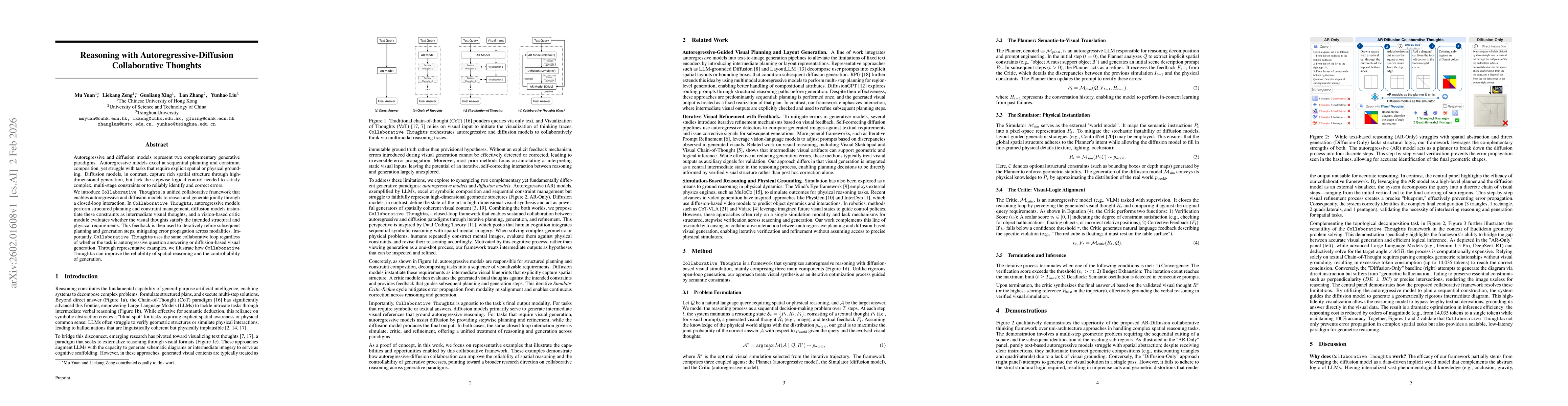 Thumbnail for Reasoning with Autoregressive-Diffusion Collaborative Thoughts