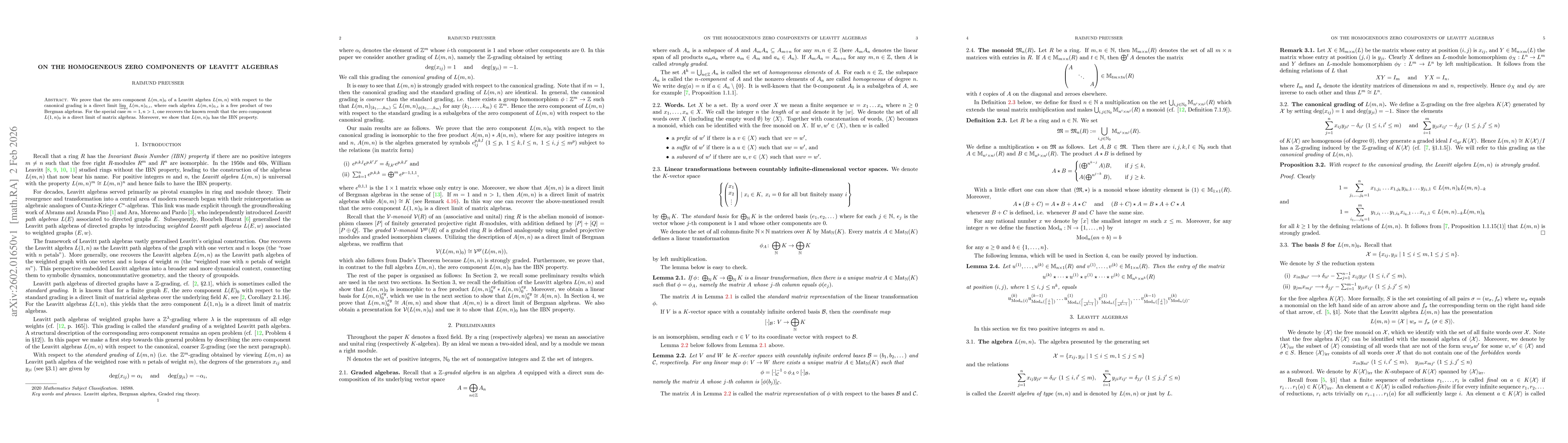 Thumbnail for On the homogeneous zero components of Leavitt algebras