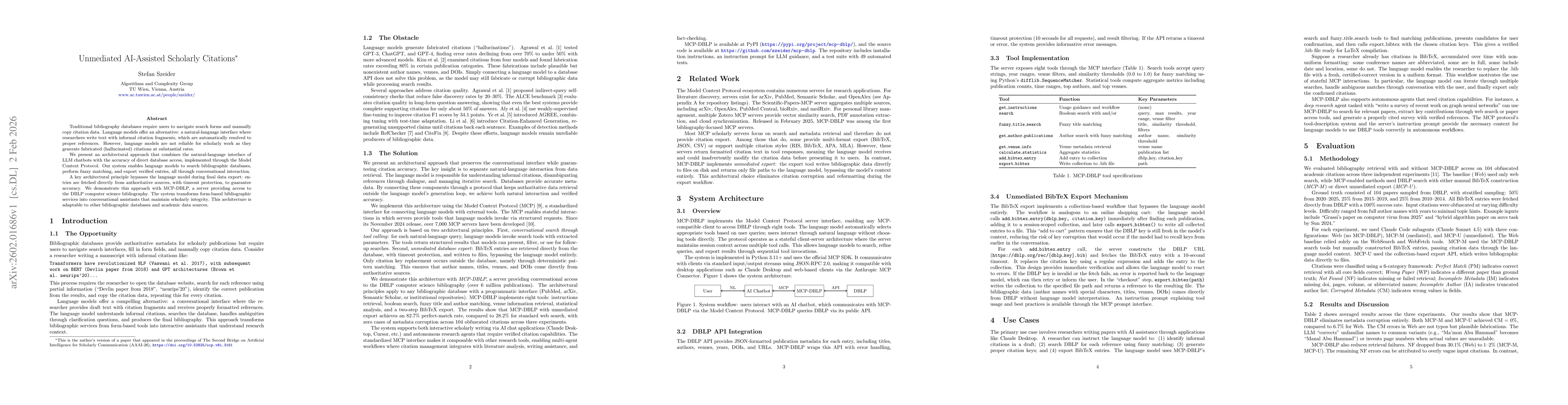 Thumbnail for Unmediated AI-Assisted Scholarly Citations