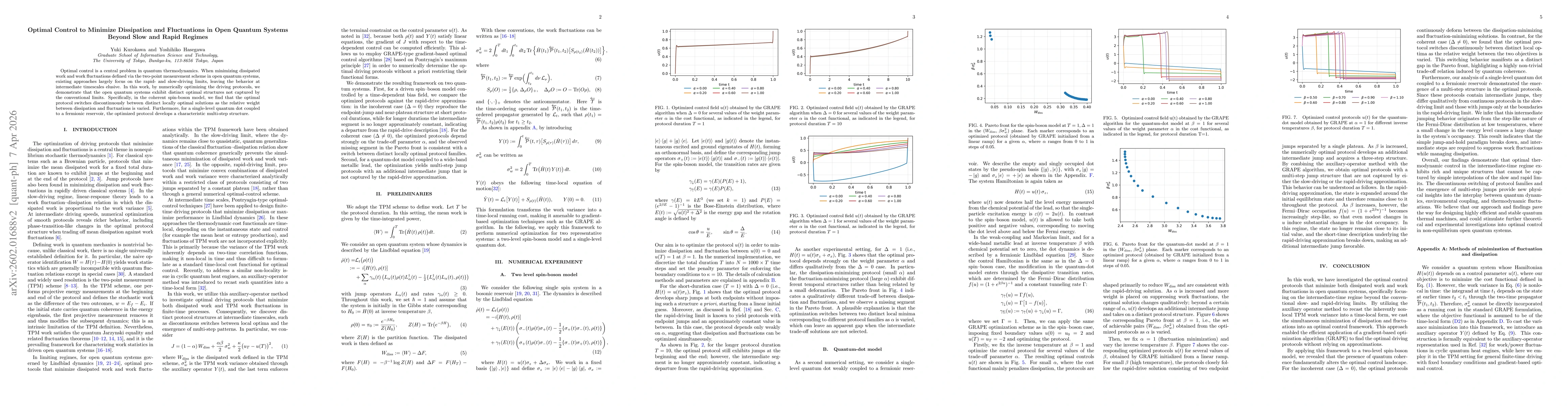 Thumbnail for Optimal Control to Minimize Dissipation and Fluctuations in Open Quantum Systems Beyond Slow and Rapid Regimes