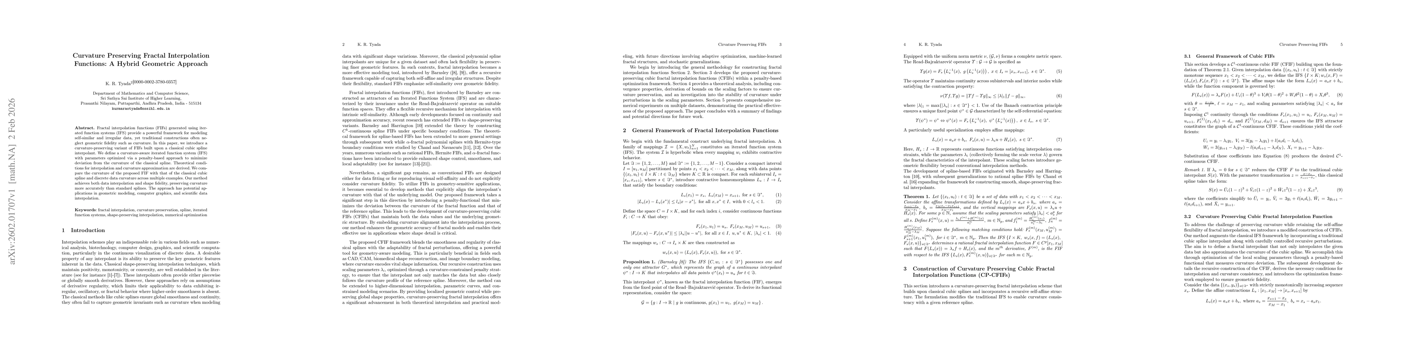 Thumbnail for Curvature Preserving Fractal Interpolation Functions: A Hybrid Geometric Approach