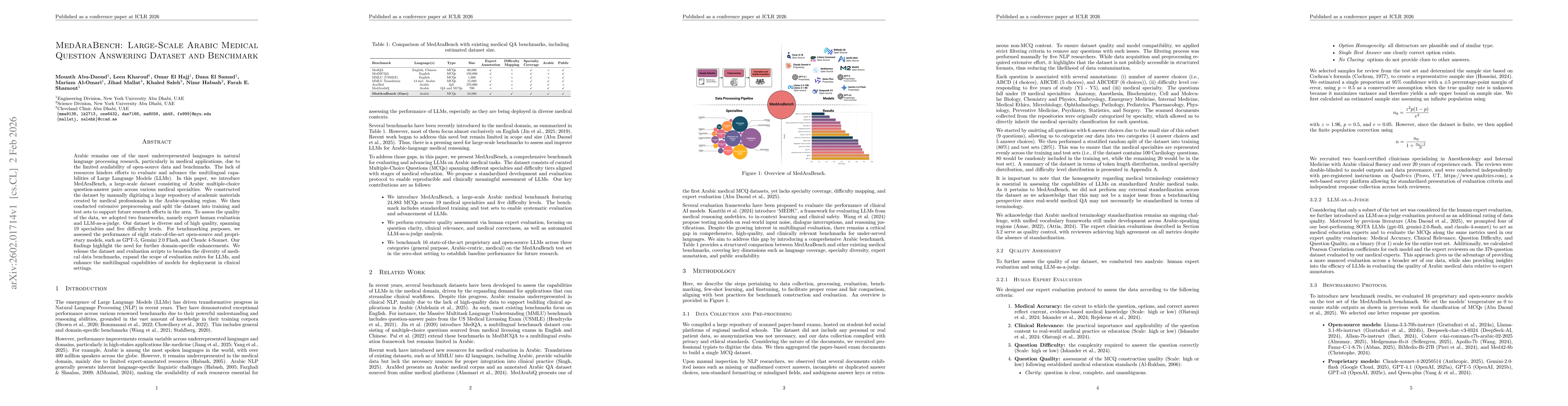 Thumbnail for MedAraBench: Large-Scale Arabic Medical Question Answering Dataset and Benchmark