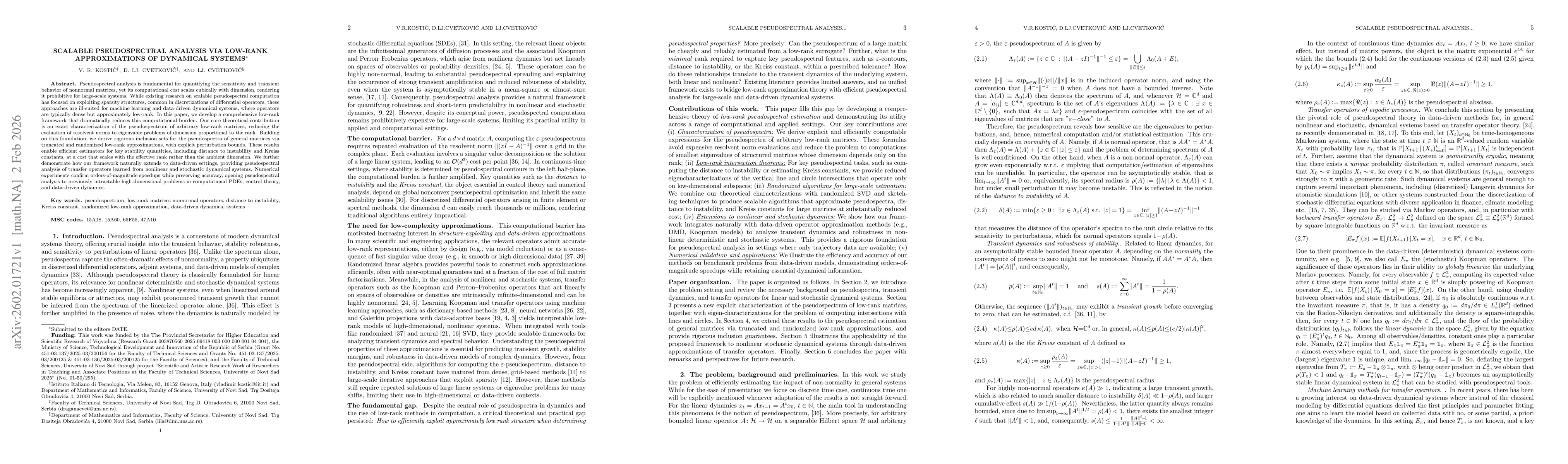 Thumbnail for Scalable Pseudospectral Analysis via Low-Rank Approximations of Dynamical Systems