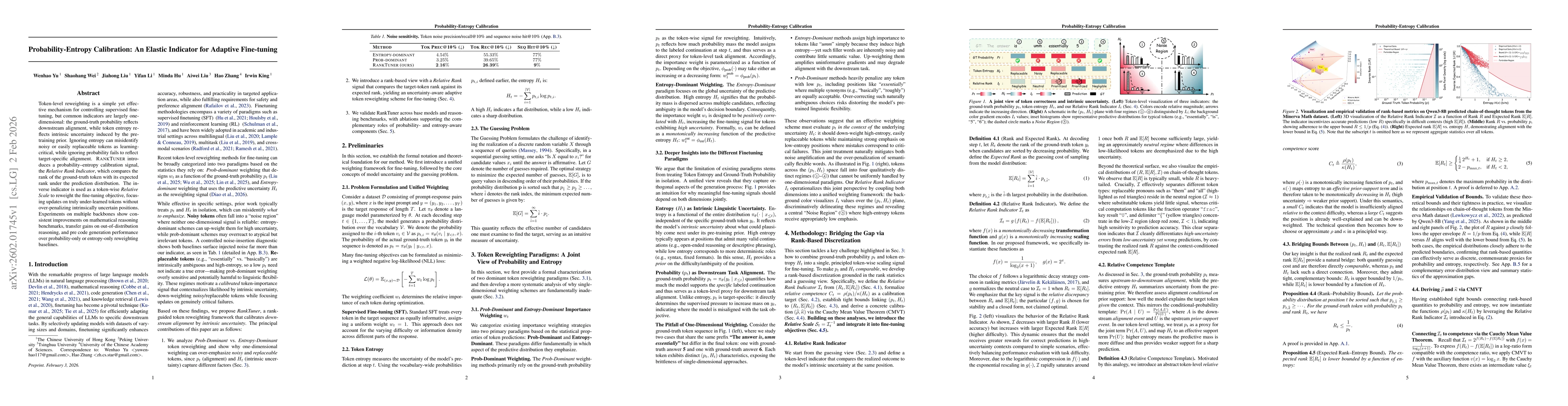 Thumbnail for Probability-Entropy Calibration: An Elastic Indicator for Adaptive Fine-tuning