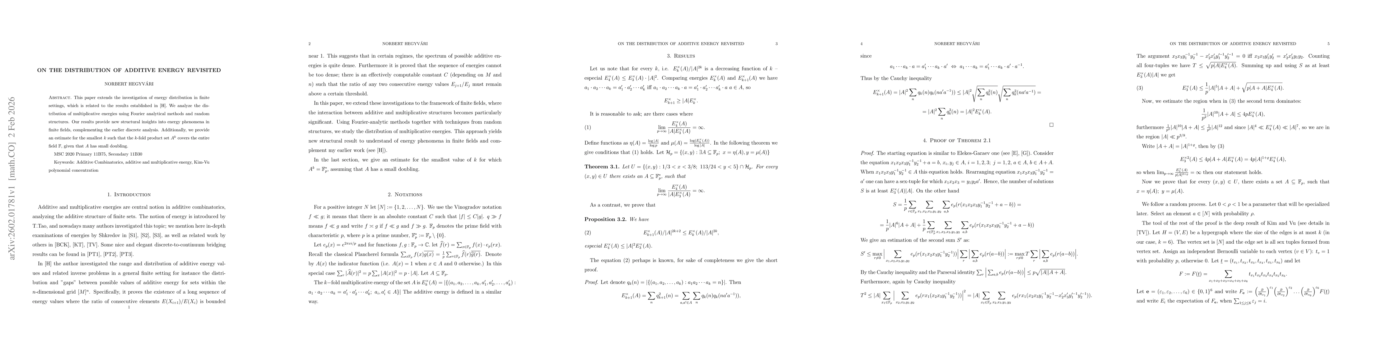 Thumbnail for On the distribution of additive energy revisited